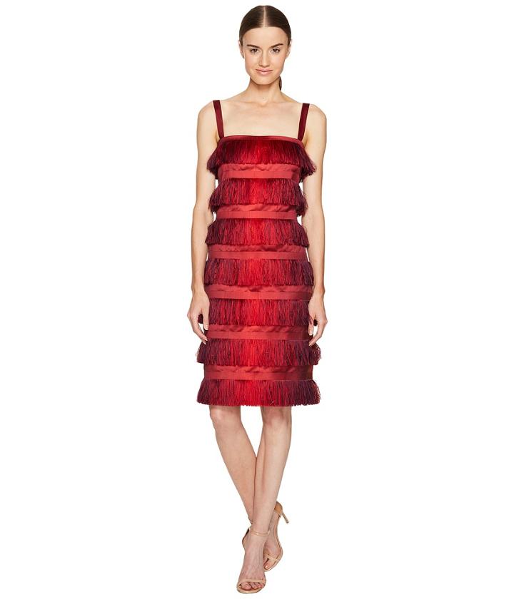 Alberta Ferretti - Sleeveless Tiered Fringe Dress