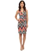 Christin Michaels - Gracy Sleeveless Wrap Dress With Collar