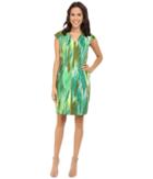 Tahari By Asl - Sleeveless Sheath W/ Notch Neck