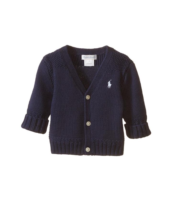 Ralph Lauren Baby - Combed Cotton V-neck Sweater
