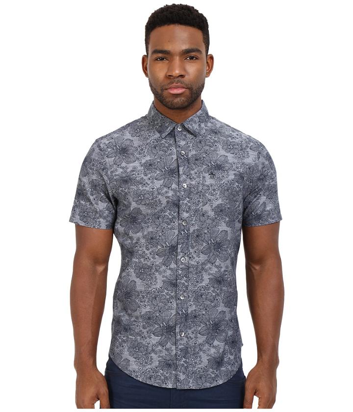 Original Penguin - Short Sleeve Chambray Floral Print