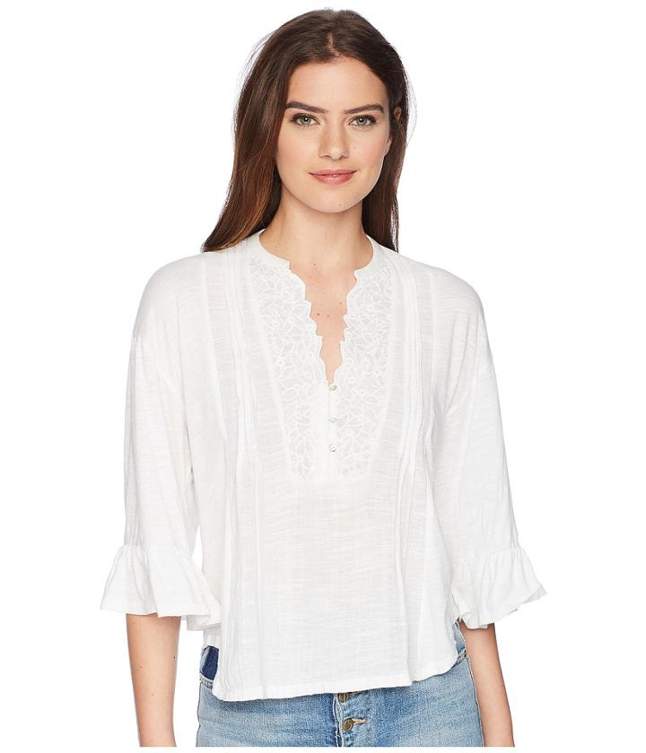 Lucky Brand - Pintuck Peasant Top