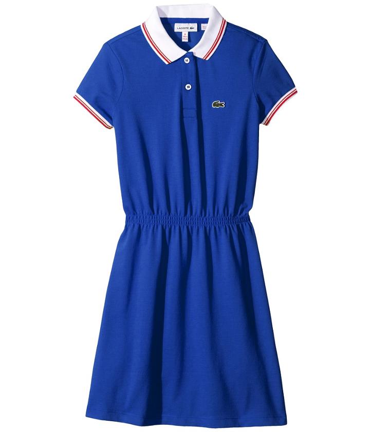 Lacoste Kids - Short Sleeve Vintage Tipped Polo Dress