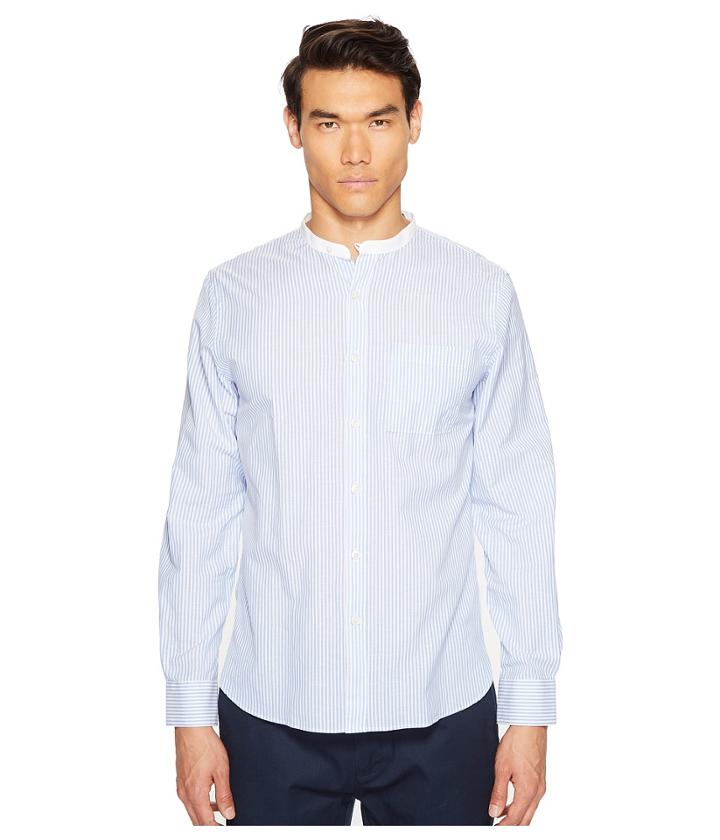 Todd Snyder - Bengal Stripe White Band Collar Shirt