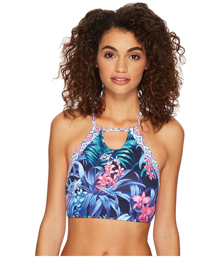 Tommy Bahama - Majorelle Jardin Reversible High-neck Bikini Top