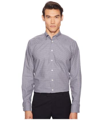 Eton - Contemporary Fit Multi Dot Plaid Shirt
