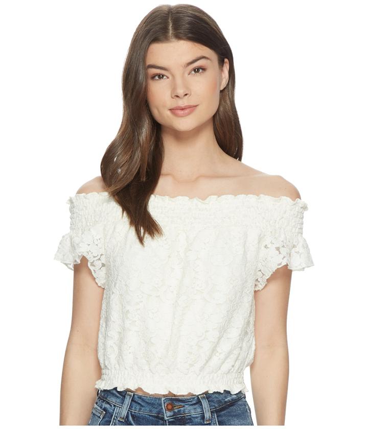 Jack By Bb Dakota - Bouchon Stretch Lace Smocked Top