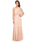 Adrianna Papell - One Shoulder Beaded Blouson Dress