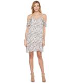 Brigitte Bailey - Justine Minifloral Print Flutter Sleeve Lace-up Dress