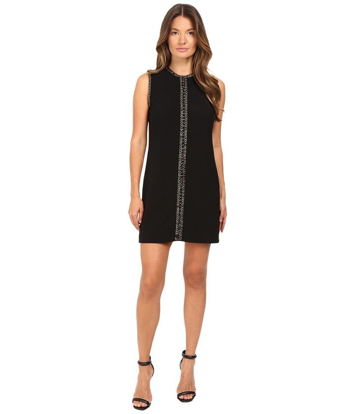 Dsquared2 - Stretch Wool Chaine Embroidery Sleeveless Mini Dress