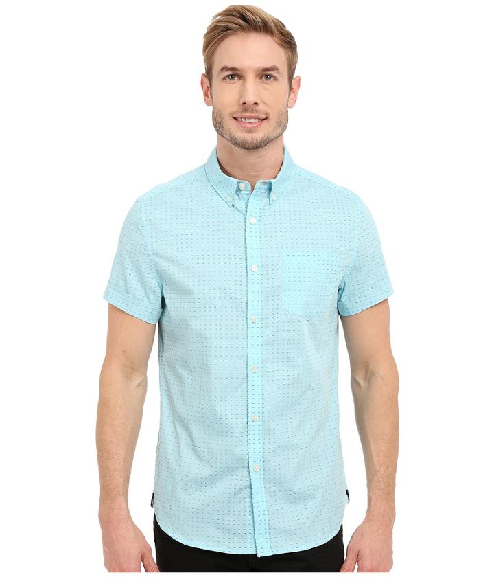 Kenneth Cole Sportswear - Slim-fit Printed Button-front Shirt