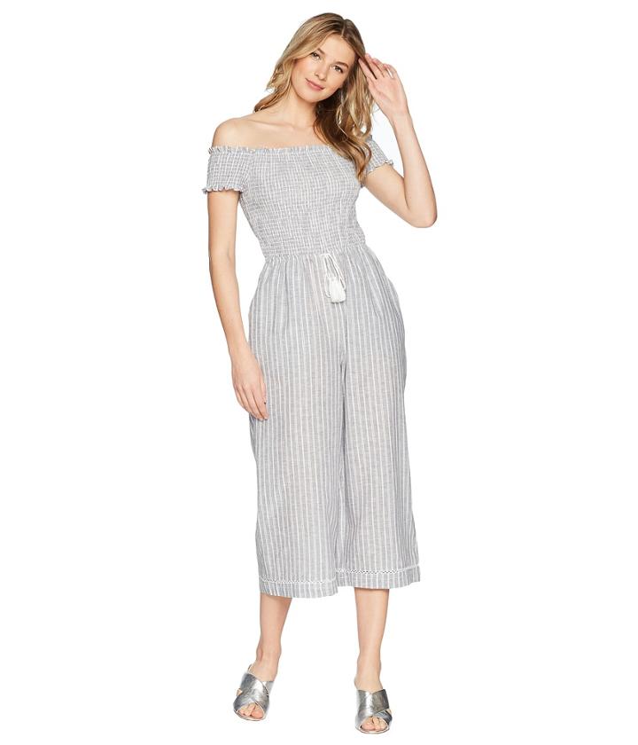 1.state - Off Shoulder Smocked Bodice Jumpsuit