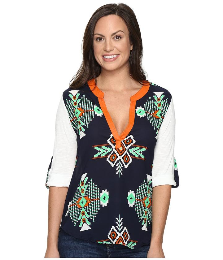 Rock And Roll Cowgirl - 3/4 Sleeve Top B4-8370