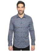 Perry Ellis - Long Sleeve Abstract Floral Print Shirt