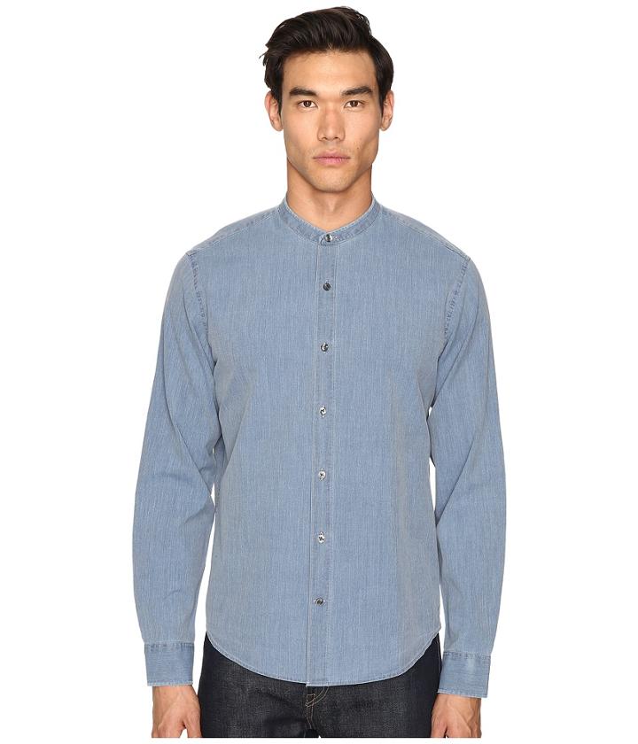 Vince - Frayed Stand-up Collar Shirt