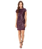 Vince Camuto - Sequins Dress With Chiffon Trim
