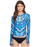 Lucky Brand - High Tides Adjustable Long Sleeve Rashguard