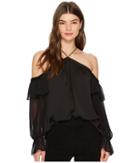 1.state - Cold Shouler Blouse With Chiffon Sleeves