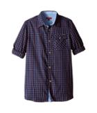 7 For All Mankind Kids - Roll-tab Sleeve Poplin Button Up Shirt With Chambray