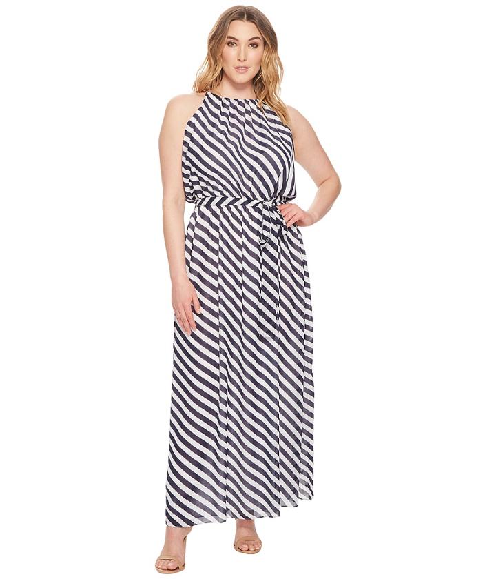 Michael Michael Kors - Plus Size Chain Neck Maxi Dress