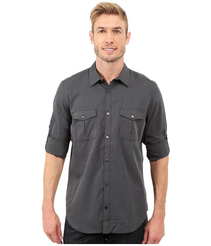 Calvin Klein - Long Sleeve Cotton Tencel Chambray Shirt
