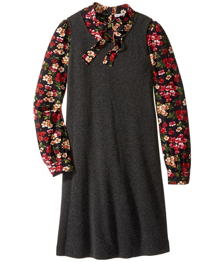 Dolce &amp; Gabbana Kids - Back To School Long Sleeve A-line Dress
