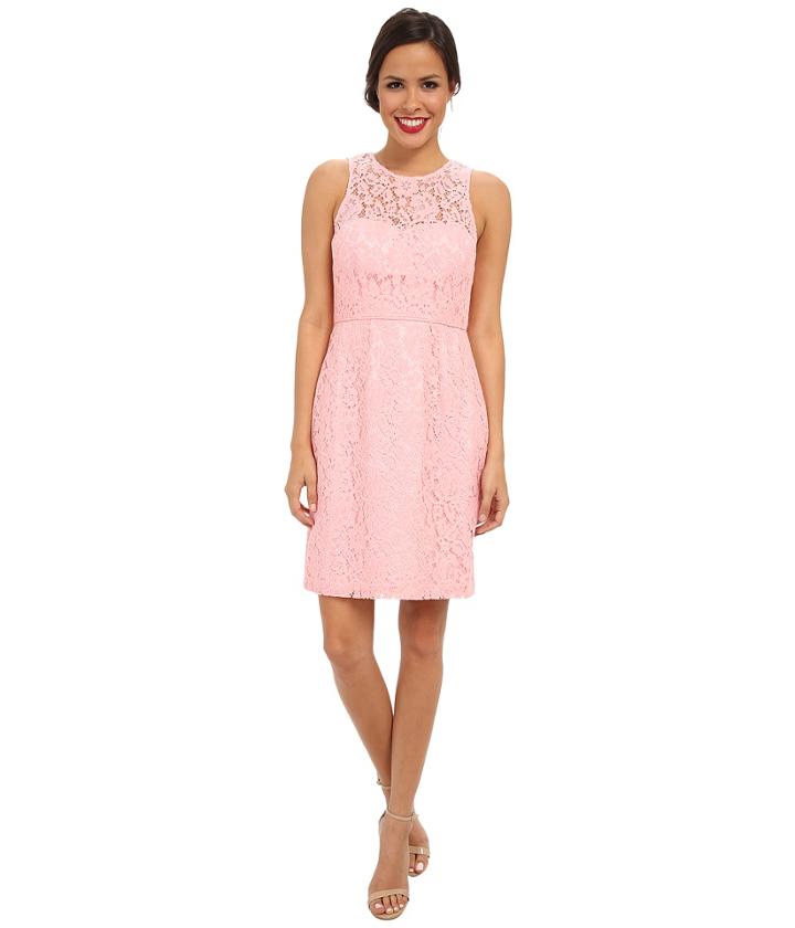 Donna Morgan - Illusion Neck Lace Short Dress