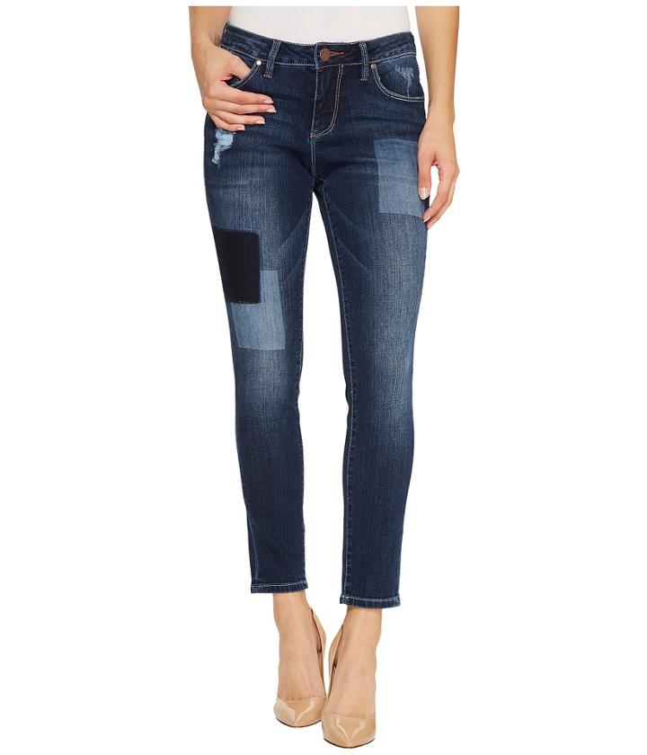 Jag Jeans - Mera Skinny Ankle Platinum Denim In Bucket Blue/laser Patching