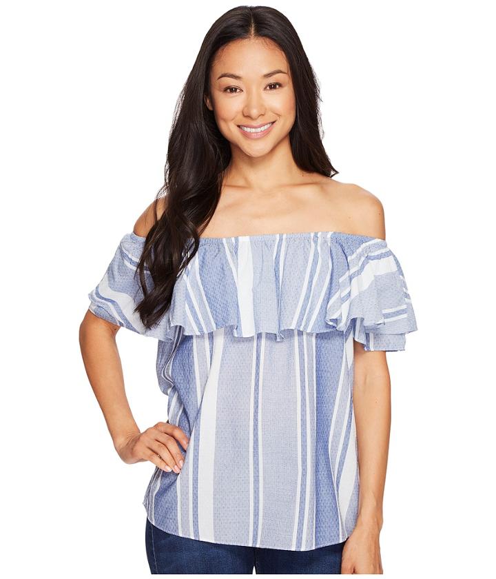 Ivanka Trump - Wide Striped Double Layer Top