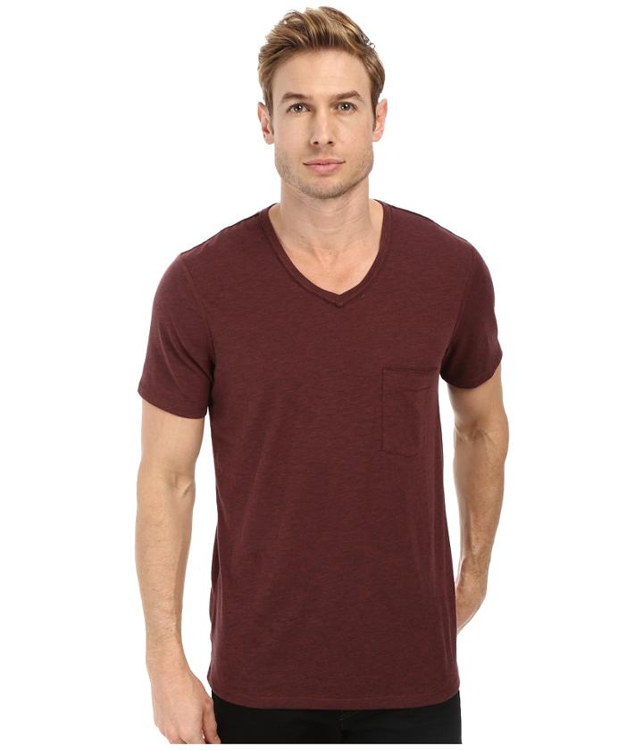 7 For All Mankind - Short Sleeve Raw V-neck