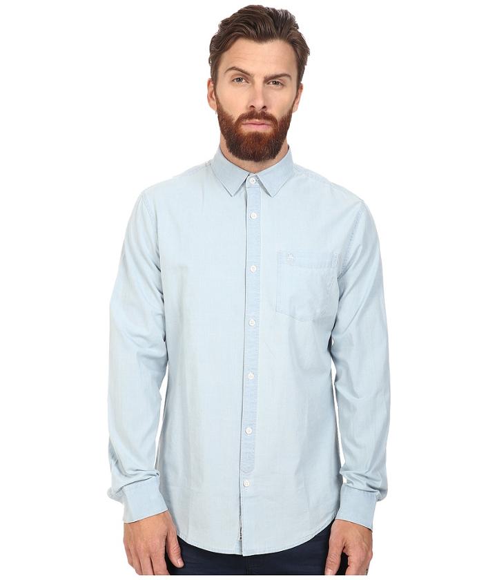 Original Penguin - Long Sleeve Indigo Lawn