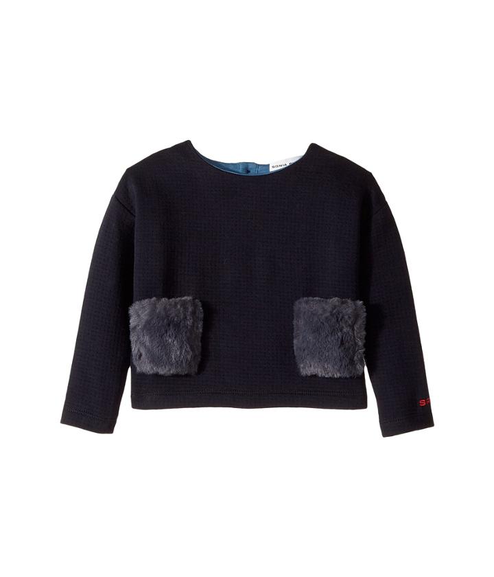 Sonia Rykiel Kids - Long Sleeve Fur Pocket Top