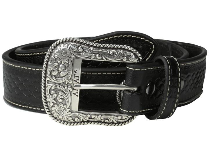 Ariat - Basket Weave Tab Beaded Belt