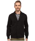 Perry Ellis - Shawl Button Front Mix Media Cardigan