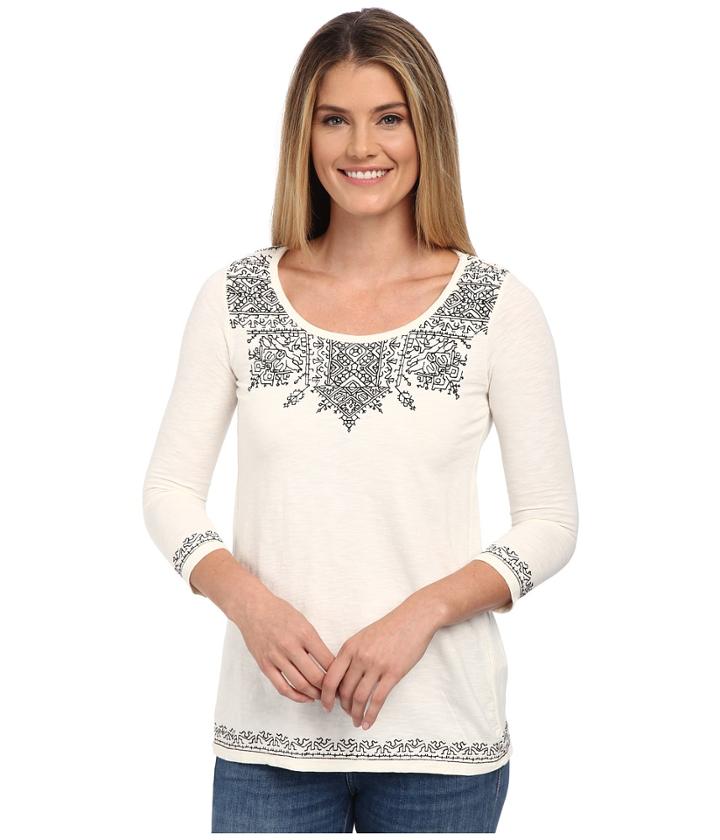 Lucky Brand - Placed Embroidery Tee