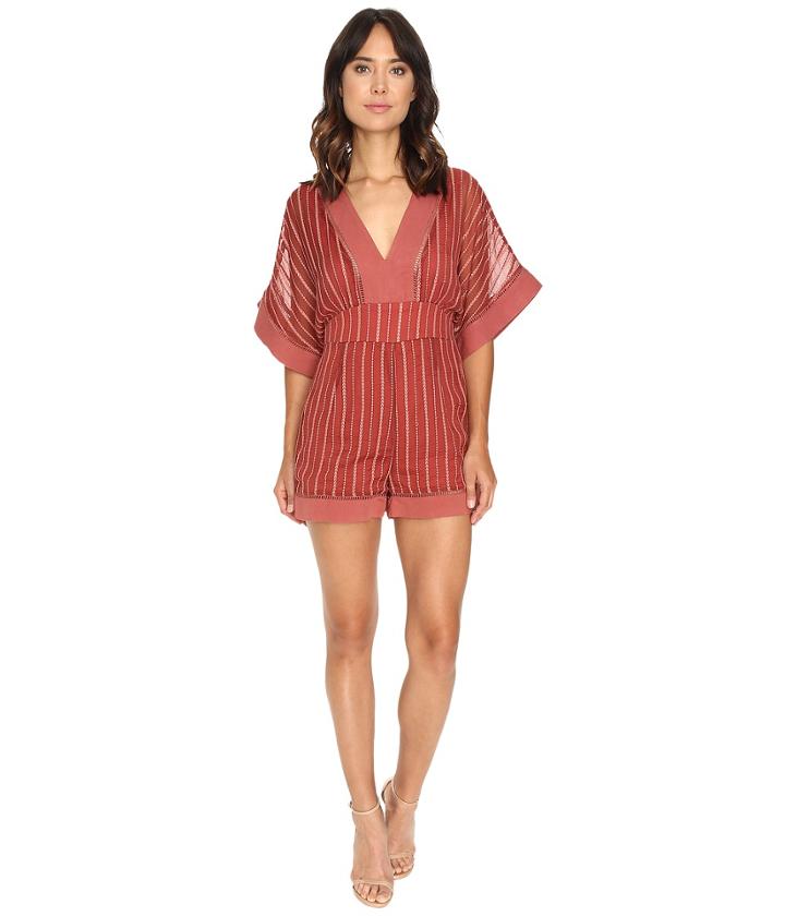 Adelyn Rae - Woven Kimono Sleeve Romper