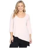 Calvin Klein Plus - Plus Size 3/4 Sleeve Double Layer Angle Top
