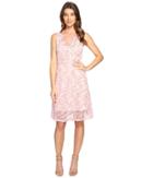 Adrianna Papell - Nautilus Ombre Lace Fit And Flare V-neckline Dress