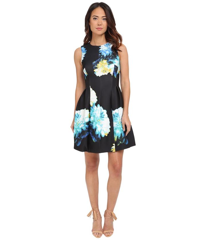 Calvin Klein - Sleeveless Printed Fit Flare Dress Cd5m3r8y