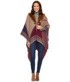 Collection Xiix - Fur Collar Geo Ruana