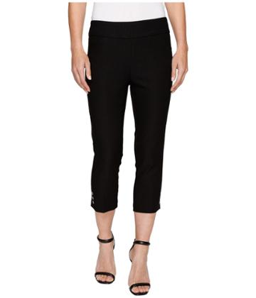 Tribal - Stretch Bengaline 22 Flatten It Capris W/ Snap Detail