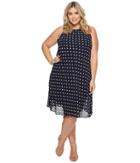 Lauren Ralph Lauren - Plus Size Geminah Classic Dot Georgette Dress