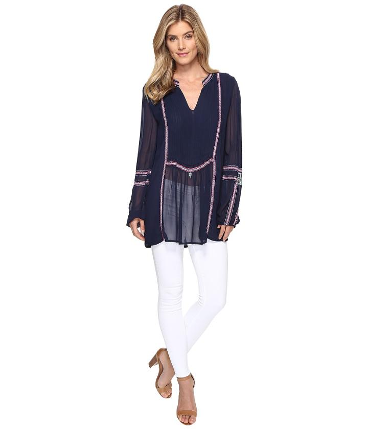 Tolani - Lani Embroidered Tunic Blouse
