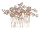 Nina - Ladee Crystal Pearl Floral Comb