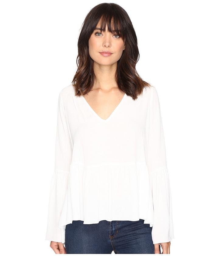 Brigitte Bailey - Leslie Bell Sleeve Peplum Long Sleeve Top