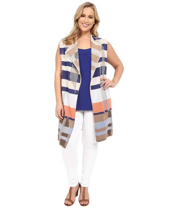 Nic+zoe - Plus Size Watercolor Vest