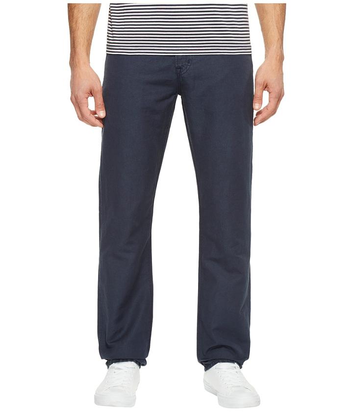 Ag Adriano Goldschmied - Graduate Tailored Leg Linen Pants In Sulfur Night Sea