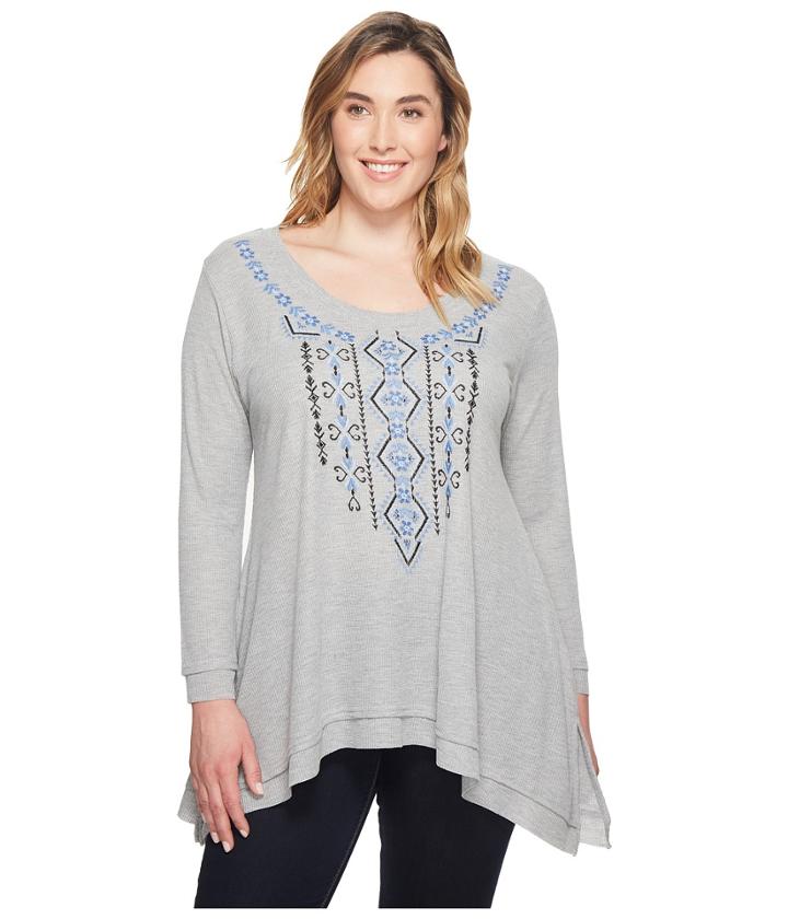 Roper - Plus Size 1390 Polyester Rayon Thermal Trapeze Top