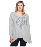 Roper - Plus Size 1390 Polyester Rayon Thermal Trapeze Top
