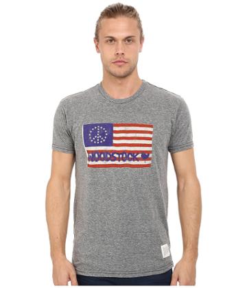 The Original Retro Brand - Short Sleeve Woodstock Flag Tee